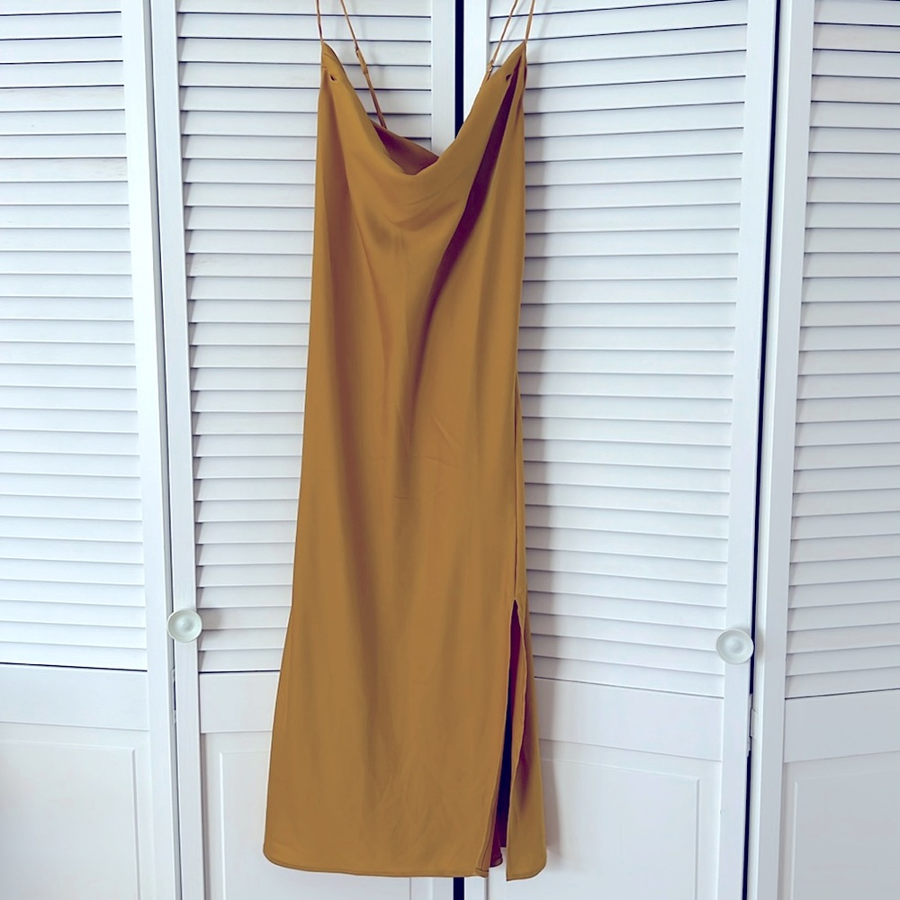 Banana Republic Gold Petite Medium Slip Dress